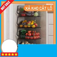 Kệ 4 tầng có bánh xe- Kệ đa năng đựng rau củ quả có thể tháo rời