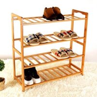 (Kệ 4 tầng) Kệ gỗ tre giày dép - Kệ tre để chậu hoa trang trí - Kệ tre