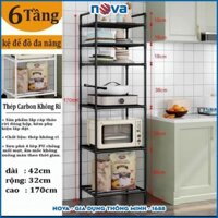 Kệ 6 tầng để đồ đa năng , giá để đồ nhà bếp khung sắt sơn tĩnh điện cao cấp