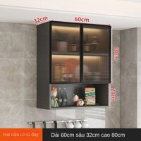 kệ âm Tủ bếp dưới nhôm cửa kính Modular Cutlery tủ treo tường tủ bát đĩa nhà bếp lưu trữ đĩa gia vị kệ tủ bát