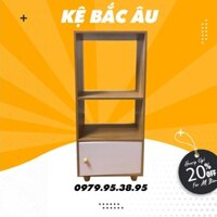 Kệ bắc âu 3 tầng, chắc chắn phù hợp cho mọi căn phòng, chất gỗ MDF ván dày 12mm kích thước 90x40x24cm