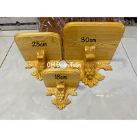 Kệ bàn thờ gỗ Pơmu hoa văn size 18,25,30,40,50cm- kệ bàn thờ công giáo