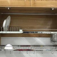Kệ bát cố định có ống đũa, móc treo Atigold ATN0113