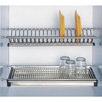 Kệ bát đĩa chữ V 2 tầng inox 304