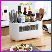 Kệ bếp đặt bàn ECOCO kèm ngăn đựng gia vị | Giá đựng thiết bị bếp đa năng cao cấp mẫu mới EBEGKDN06