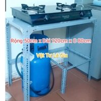 Kệ Bếp gas Rộng 50cm x Dài 120cm x Cao 80cm .kệ để bếp gas đa năng