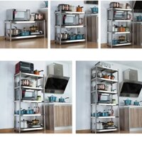 Kệ bếp inox 3 tầng 53x75x35cm, kệ lò vi sóng đa năng