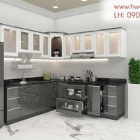 Kệ bếp inox 304 cửa Acrylic HWARC 06
