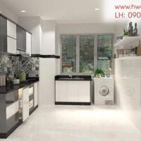 Kệ bếp inox 304 cửa Acrylic HWARC 05