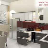 Kệ bếp inox 304 cửa Acrylic HWARC 08