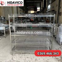 Kệ Bếp Inox Công Nghiệp Hidavico – Inox 201, Inox 304 Chống Gỉ Sét, Chân Đế Cứng Cáp
