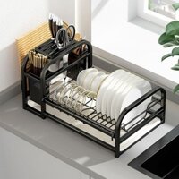 Kệ bếp inox giá để ráo nước bát đĩa đựng đũa dao để bàn giá để bàn một chiếc TCES gia dụng