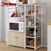 Kệ bếp, kệ để lò vi sóng đa năng NT-4584T (80*30*100cm), Gỗ MDF 12mm phủ melamine chống thấm nước