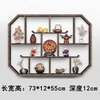 Kệ Bogu Đơn Giản Mới Treo Tường Cổ Điển Trung Quốc Gỗ Rắn Bền Treo Tường Lưới Gỗ Rắn Treo Tường