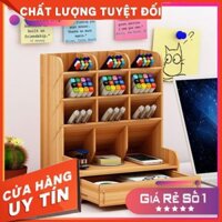 Kệ Bút Mini ⚡ 𝗙𝗥𝗘𝗘 𝗦𝗛𝗜𝗣 ⚡ Giá Kệ Gỗ Đựng Đồ Dùng Học Tập Cho Bé - Kệ Đựng Đồ Văn Phòng Phẩm Chất Liệu Gỗ Bền Đẹp