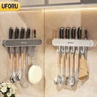 Kệ cài dao đa năng có móc treo, giá cài dao treo tường nhà bếp - UF712