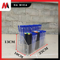 Kệ cắm bút mica để bàn - Kệ đựng bút mica - Kệ văn phòng phẩm 10 ô