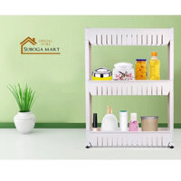 KỆ CẠNH TƯỜNG ĐA NĂNG 3 TẦNG CÓ BÁNH XE, KỆ ĐỰNG ĐỒ DI ĐỘNG 3 TẦNG CÓ BÁNH XE