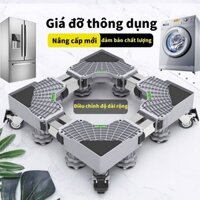 Kệ Chân máy giặt, tủ lạnh, Kệ Máy Giặt Giảm rung - Có Bánh Xe di chuyển dễ dàng- Thanh Inox