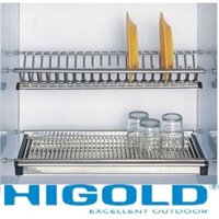 Kệ chén 2 tầng cao cấp âm tủ HIGOLD inox 304, tủ 600mm (D250 x W765 x H100mm+45mm) , bảo hành 05 năm