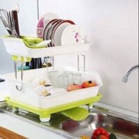 Kệ Chén 2 Tầng Có Khay Thoát Nước