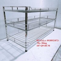 Kệ chén 3 tầng inox 304 - KC3T304