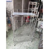 Kệ  chén 4 tầng inox 304 1 tấm 3 vỉ