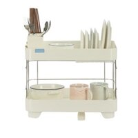 Kệ chén bát 2 tầng Inochi Tokyo xuất Nhật size 42x32.5x36.2cm