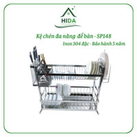 Kệ chén bát để bàn INOX 304 PHÁT ĐẠT, giá để bát đa năng có chân để bàn, rổ chén bát (SP148)