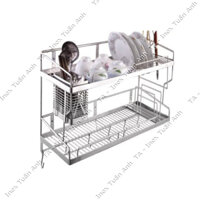 Kệ chén bát inox 304, kệ chén đa năng inox 304 treo tường DN60