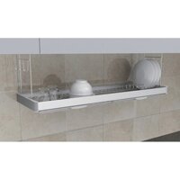 Kệ chén bát Light, Daijin ( Hàn Quốc ) .Treo tủ bếp. Inox + Nhôm Anode. Màu xám bạc sáng bóng