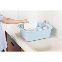 Kệ chén bát Tokyo có nắp được làm từ nhựa PP nguyên sinh và ion bạc AG, Thương hiệu INOCHI - Xanh nhạt