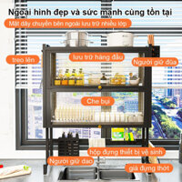 Kệ chén có nắp đậy 2 tầng Kệ để chén bát trên bồn rửa kệ úp chén Thép Chống Bụi