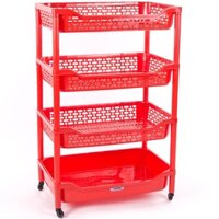 Kệ Chén Đại Duy Tân 4 Tầng Có Bánh Xe