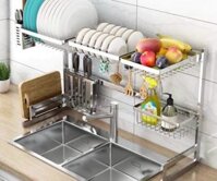 KỆ CHÉN ĐỂ BỒN ĐA NĂNG 2 TẦNG INOX 304