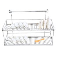 Kệ chén dĩa 2 tầng treo tường inox 304 TOVASHU 6T2