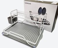 Kệ Chén Dĩa Chén Bát 2 Tầng Bằng Nhôm LDR208GRY Màu Xám cam kết hàng chính hãng