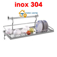 Kệ chén dĩa inox 304 KC07 loại 1 tầng Toro Home, kệ úp bát đĩa nhà bếp, Cam kết inox chuẩn 304