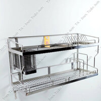 Kệ chén dĩa inox 304, kệ chén inox treo tường đa năng DN100N