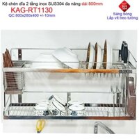 Kệ chén dĩa inox 304, kệ úp chén dĩa inox KAG-RT1130
