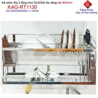 Kệ chén dĩa inox 304, kệ úp chén dĩa inox KAG-RT1130