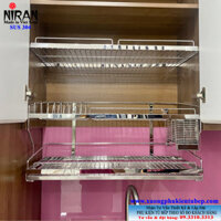 Kệ chén dĩa treo 3 tầng inox 304 đúc đặc Niran NR0618