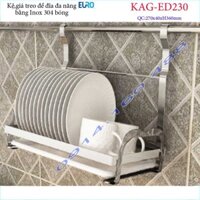 Kệ chén dĩa treo 40cm KAG-ED230, Kệ chén bát treo tường Euro, giá chén dĩa treo tường