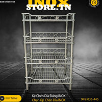 Kệ Chén Đứng INOX 40x60 2-3-4-5 Tầng, Chạn Úp Chén Dĩa INOX { INOX STORE.TN }