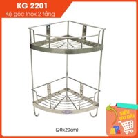 Kệ chén góc 2 tầng inox - KG 2201