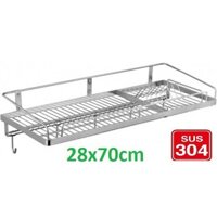 Kệ chén inox 1 tầng INOX304 70x28(cm) - Kệ chén treo tường - Kệ úp bát inox -Kệ úp chén inox 1 tầng