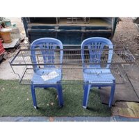 Kệ chén inox 2 tầng treo tường nan vuông 30x40x120