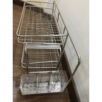 Kệ chén inox 2 tầng treo tường đa năng