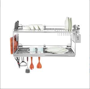 Kệ chén inox 2 tầng treo tường 700mm S2L7T