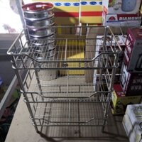 KỆ CHÉN INOX 3 TẦNG (SIZE 40X60X75CM)